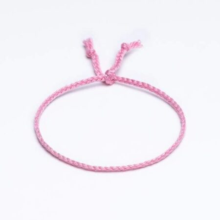 Sharadamba 3mm Pembe Koton İpli Unisex Bileklik